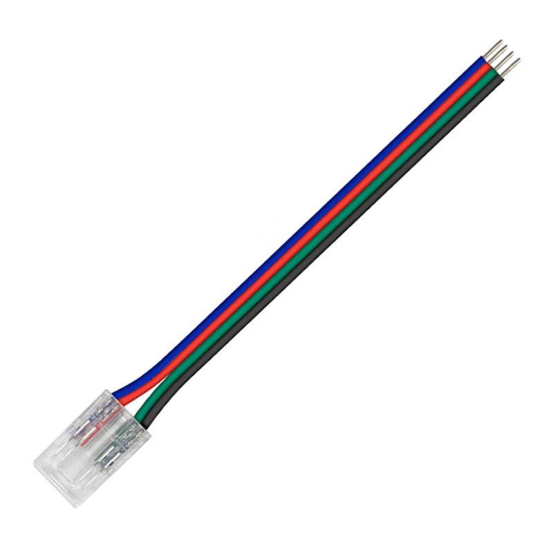 Tape to Wire 4-Pin COB RGB LED Strip Light Connector For 10mm PCB
